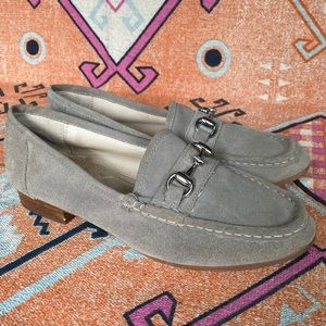 Steve Madden Surrey Gray Suede Leather Loafers